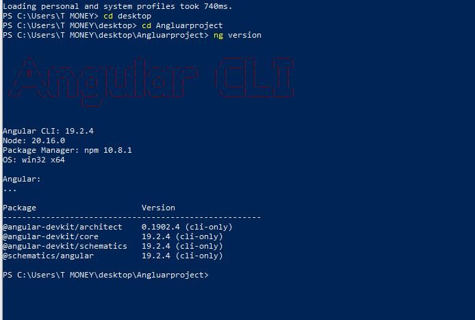 1. Setting up of angular on the command line interface at windows