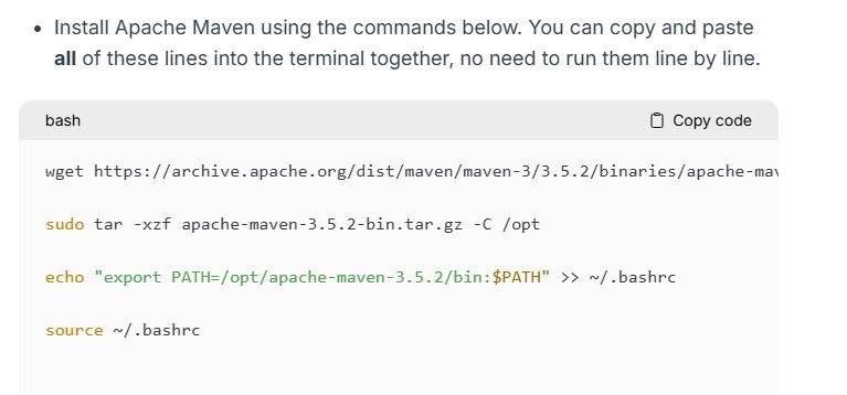 ec2 15 install apache maven with the ff commands