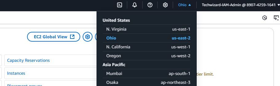 ec2 2 switch region to one closest to you