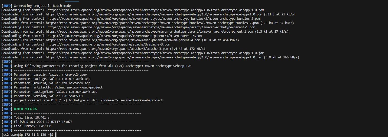 ec2 22 build success after maven creating initial project